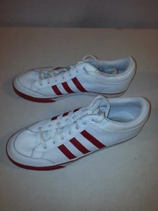 Adidas Americana Athletic Shoes Size 12 Red Stripes on White - Picture 1 of 10