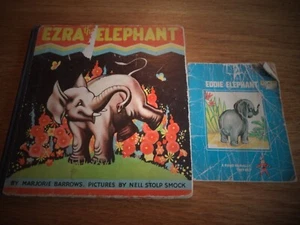 2 BOOKS EZRA THE ELEPHANT 1934 AND EDDIE THE ELEPHANT 1968 VINTAGE CHILDREN BOOK - Bild 1 von 21
