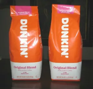 (2) Lbs DUNKIN DONUTS (miscela originale) caffè macinato tostato medio scadenza ottobre 2025 - Foto 1 di 1