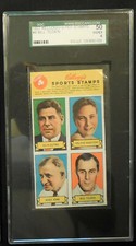 1937 Kellogg's Pep Stamp Panel SGC 50 #4 Bill Tilden Olin Dutra Andy Kerr Maidso