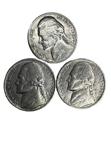 1983 D & 1985 D&P Jefferson Nickel 3Coins With Errors - Picture 1 of 15