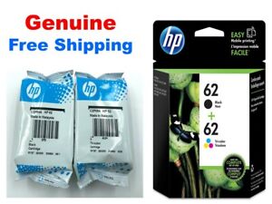 Genuine HP 62 Black/Tri-color Ink Cartridges Combo for HP 5740 5540 5660 Printer