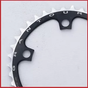 NUEVO DE LOTE PLATO MICHE GRANTOUR 38T 110 9 VELOCIDADES CARRETERA CARRERAS ITALIA ANTIGUO interior NEGRO - Imagen 1 de 3