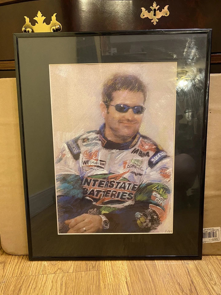 Driver NASCAR VINTAGE Bobby Labonte 16" X 20" IMPRESSO POR HAIYAN.  Art. - Imagem 1 de 3
