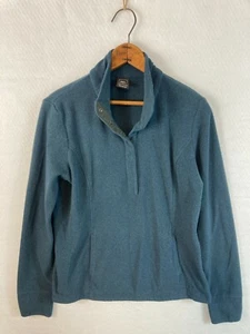 REI Jacket Shirt Womens S Blue Fleece Lightweight Pullover t Snaps Pouch Pocket - Picture 1 of 7