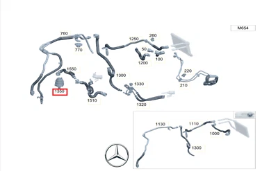 Genuine Mercedes-Benz A0005003101 pump, engine cooling C190 R190 W205 - Image 1 of 4
