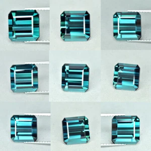 Tormalina blu indicolite non riscaldata qualità elegante taglio ottagano personalizzata 3,70 ct - Foto 1 di 3