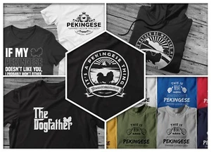 Pekingese T Shirt Hoodie Dog Walking Owner Gift B2G1F! - Picture 1 of 84