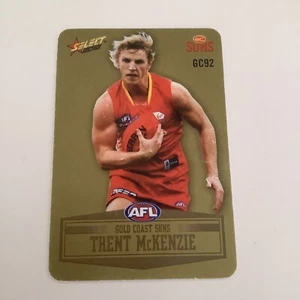 2012 SELECT AFL CHAMPIONS GOLD PARALLEL CARD GC92 TRENT McKENZIE-G.COAST Suns D - Picture 1 of 2