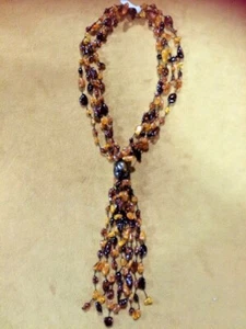 Baltic Amber ~ Multiple Strands ~ 28" Tassel End ~ Necklace - Picture 1 of 12