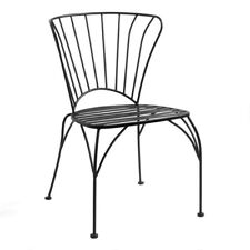 Black Metal Cadiz Outdoor/Indoor Stacking Chairs Set Of 6 - Local Pick 02474