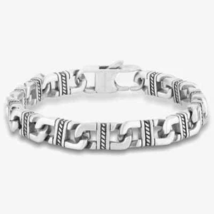 Pulsera de cadena texturizada Bourne and Wilde para hombre OSB-2123S - Imagen 1 de 2