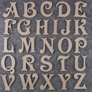 Victoria Font Alphabet Set 3mm or 6mm Plywood Capital Letters A-Z 26 Characters - Picture 1 of 1