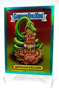 2024 Chrome 7 Garbage Pail Kids Where are They Now Reptilian LILLIAN W-274a Aqua - Picture 1 of 6