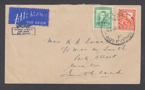 New Zealand 1944 THE DELTA F AIR FORCE cancel of Fareham 27 - Picture 1 of 2