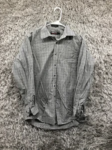 Kirkland Signature Shirt Size 16 34 Black Mens Long Sleeve Spread Collar Shirt - Picture 1 of 10