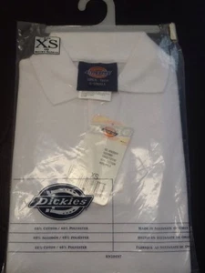 Dickies Kids Polo Shirt Size XS (4) White Short Sleeve - Picture 1 of 3