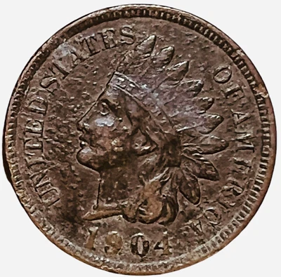 1904 Indian Head One Cent US Coin #227 "JG Coins" - Image 1 of 2