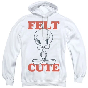 LOONEY TUNES FELT CUTE Licensed Adult Hooded Sweatshirt Hoodie SM-3XL - Picture 1 of 2