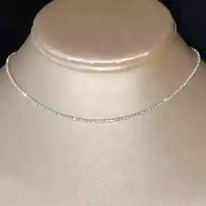 Women's Tennis Necklace 9Ct Round Cut Lab Created Diamond 14K White Gold plated - Picture 1 of 10
