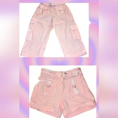 Limited Too vintage pink convertible pants/ shorts size 14 - Image 1 of 4