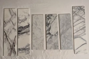 6 Pcs Turkey Amethyst Granite Marble Remnants 3~16"X4"X3/8"& 3~12"X4"X3/8"Crafts - Picture 1 of 21