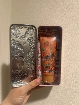 Heathcote & Ivory Nathalie Lete Forest Folk Hand Cream Floral Tin Owls - Image 1 of 3