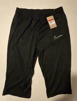 Pantalones de fútbol negros Nike Dri-Fit Academy 3/4 de longitud para hombre talla L DR1365-010 NUEVOS CON ETIQUETAS Foto 1 de 4