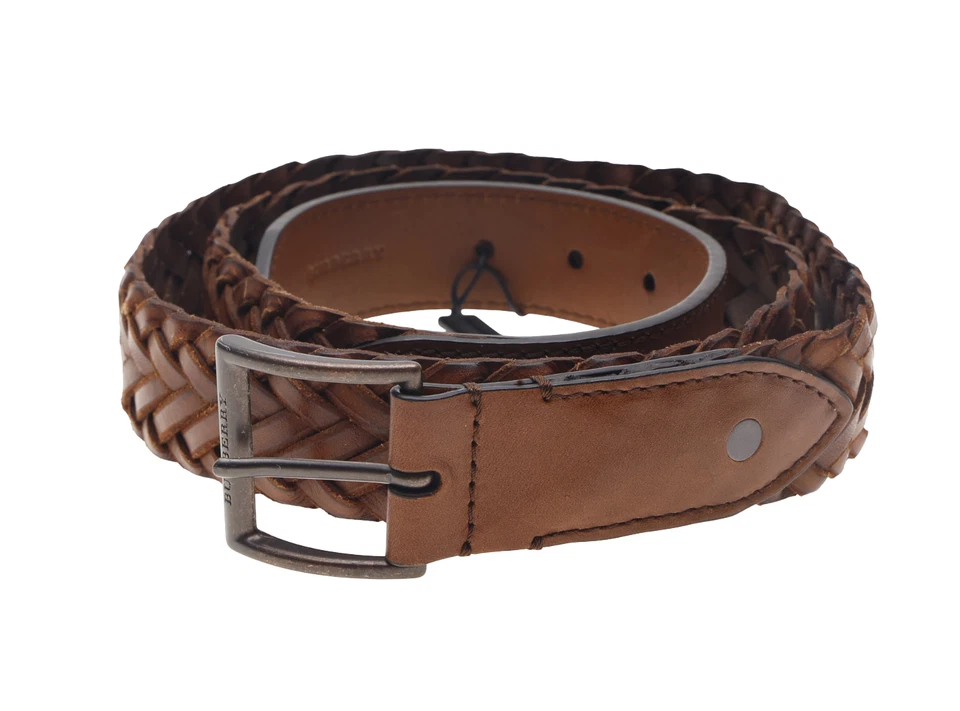 Cinturón de cuero tejido trenzado marrón ocre Burberry L96153 para hombre talla 44/110 Foto 1 de 4