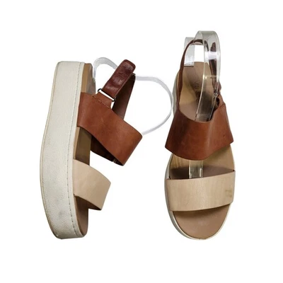 Sandalias Vince Westport para mujer con plataforma de cuero en bloques de colores talla 7,5 Foto 1 de 4