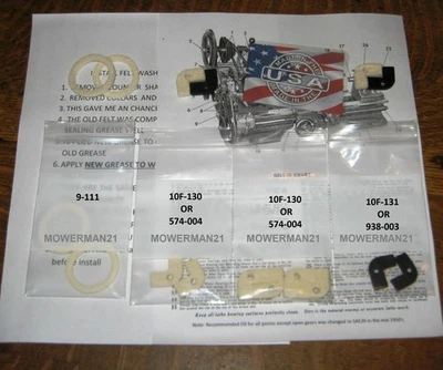 AtlasLathe 10" fieltro 2 juegos y limpiaparabrisas 10F-130 10F-131 9-111 arandelas /557-047 Foto 1 de 4