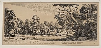Jacques Callot (XVIIe s.) -  Pl. 9 des Miseres de La Guerre - Tirage du 19e s. - Photo 1/2