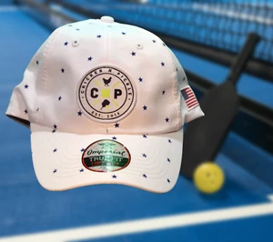 Chicken N Pickle Hook And Loop Imperial TrueFit Baseball Cap White/Stars - Picture 1 of 2