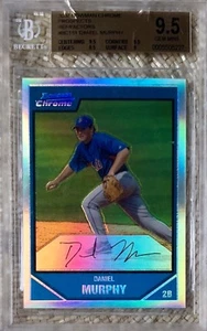 2007 BOWMAN RIFRATTORE CROMATO /500 DANIEL MURPHY RC BGS 9,5 - Foto 1 di 2
