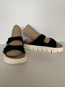 🌼Papillio by Birkenstock Damas 5 Arizona Pap Gruesa Gamuza Sandalia Negra - Imagen 1 de 23