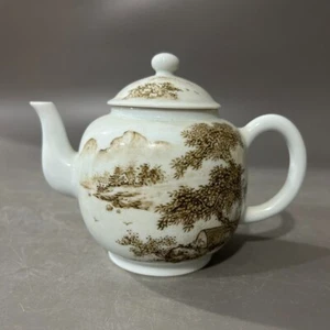 Hermosa tetera color Qianjiang porcelana rosa familia República de China M - Imagen 1 de 9