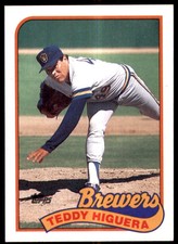 1989 Topps Teddy Higuera Milwaukee Brewers #595