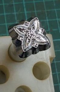Unknown Maker #10 GEOMETRIC REPEATING PATTERN LEATHER TOOLING STAMP - Picture 1 of 1