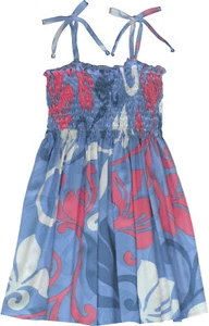 Summer Wind Girl's Hawaiian Smocked Dress - Picture 1 of 4