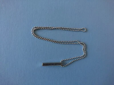 HOUSTON ASTROS MLB LISCENSED BAR NECKLACE (20 inch chain) - NEW & FACTORY SEALED - Image 1 of 4