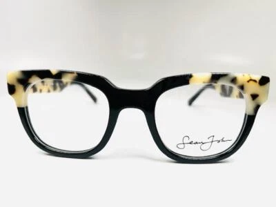 New SEAN JOHN SJLO 6039E 002 Black & Cream Tortoise Eyeglasses 53/24/150 - Image 1 of 4