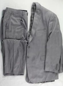 Statement Super 150's Wool Plaid Suit 46R 40x25 Cropped Pants - Picture 1 of 24