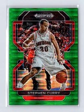 2022 Panini Prizm Draft Picks Stephen Curry #45 Wildcats Green Pulsar /25