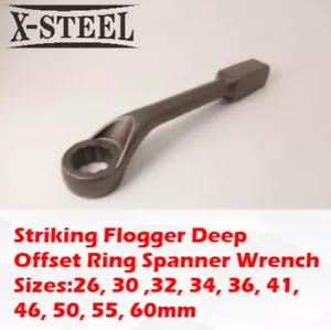 Slogging /Impact/Striking Flogger Deep Offset Ring Spanner Wrench Option:26-60mm - Picture 1 of 3