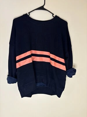  Moletom novo com etiquetas Anthropologie marca SUNDRY Lea tamanho grande preto e coral -Tamanho P - Imagem 1 de 3