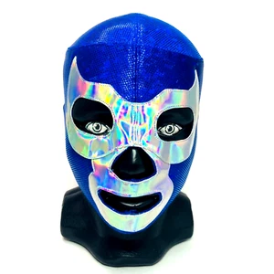 Blauer Dämon semi-professionelle Qualität handgefertigte Wrestling Lucha Maske Erwachsenengröße - Bild 1 von 4