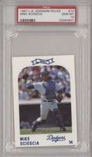 1991 Los Angeles Dodgers Los Angeles Police Mike Scioscia #14 PSA 10 GEM MT