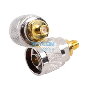 2x SMA-Hembra Jack RF a N Tipo N Conector Adaptador para Antena de Radio - Imagen 1 de 3