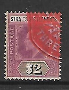 Straits Settlements $2 Revenue Duty Stamp Sold as Per Scan.