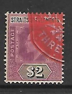 Straits Settlements $2 Revenue Duty Stamp Sold as Per Scan. - Picture 1 of 1
